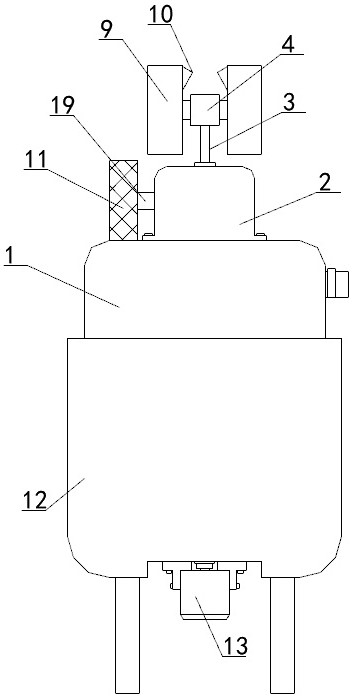 Air pressure self-discharging and self-stirring type biological fermentation tank