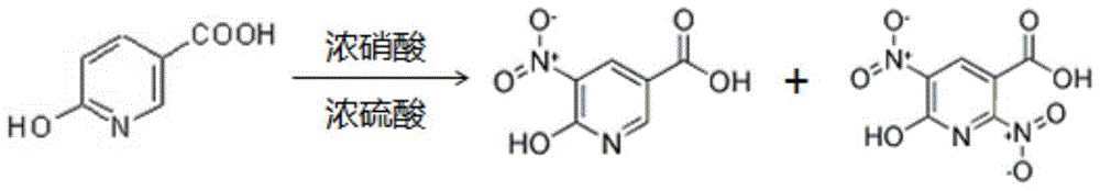 A kind of synthetic method of 6-hydroxy-5-nitronicotinic acid and its separation and purification method