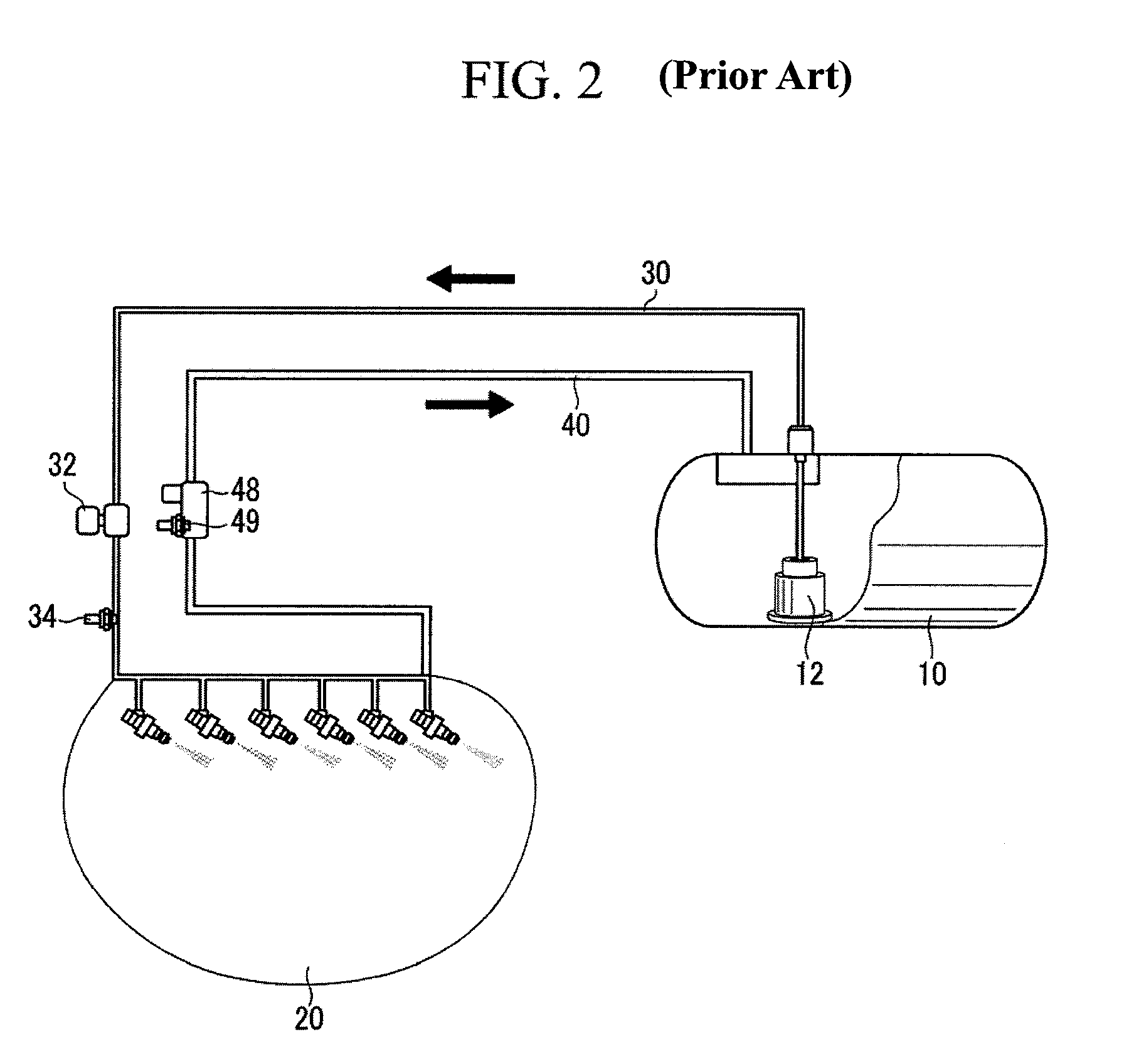 Fuel supplying system of lpi engine