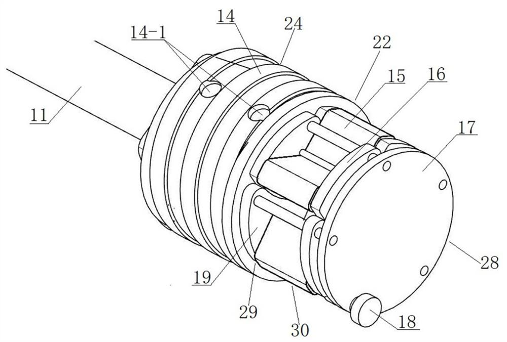 Efficient cleaning device for internal thread copper pipe