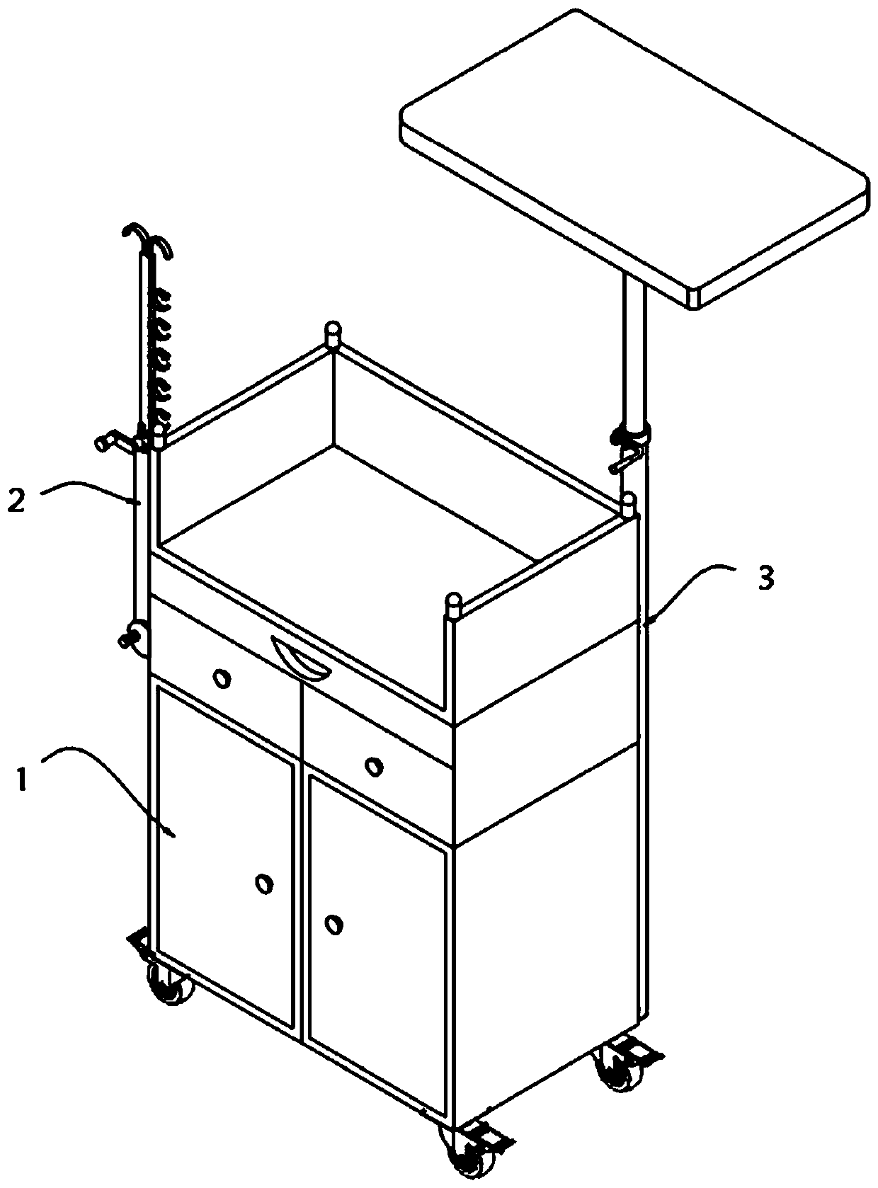 Novel integrated type gastric lavage trolley