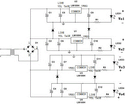 Voltage-stabilizing power supply