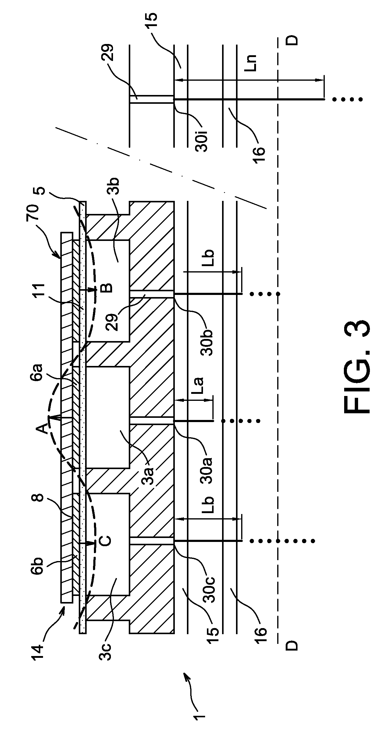 Continuous ink-jet printing device, with improved print quality and autonomy