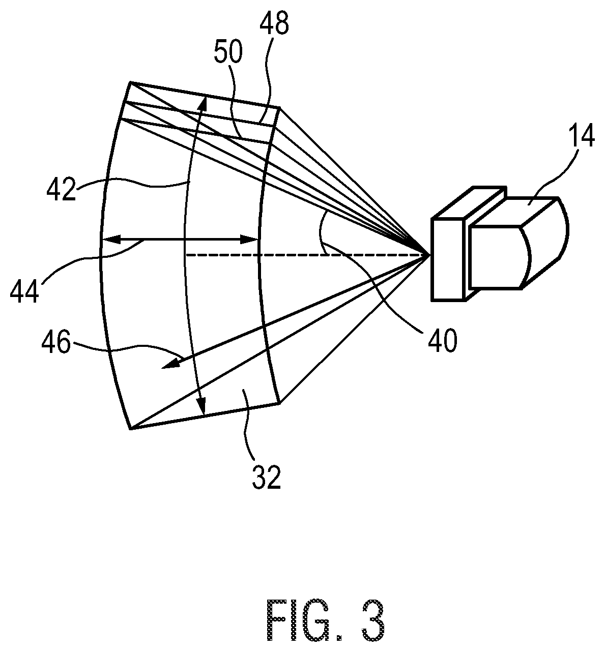 Segmentation of large objects from multiple three-dimensional views