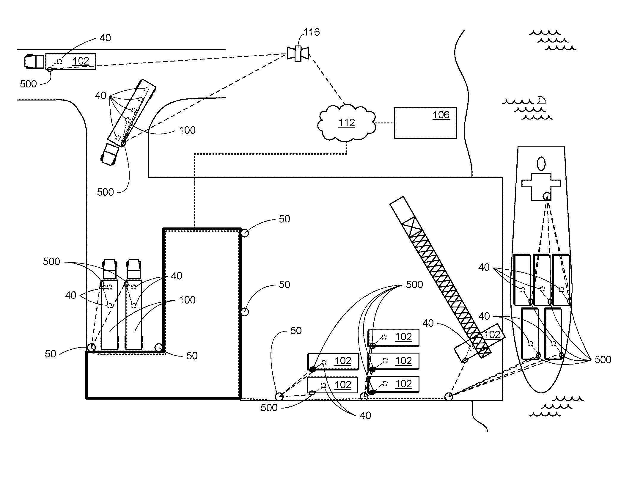 Keyhole communication device for tracking and monitoring shipping container and contents thereof