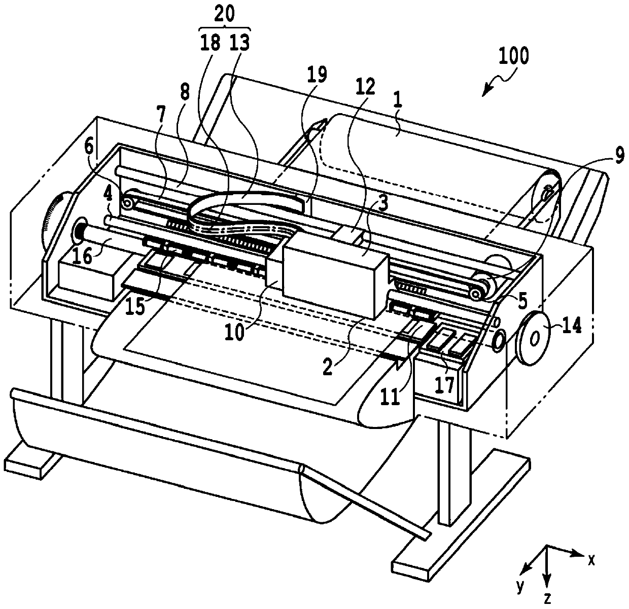 Carriage device and device comprising the carriage device