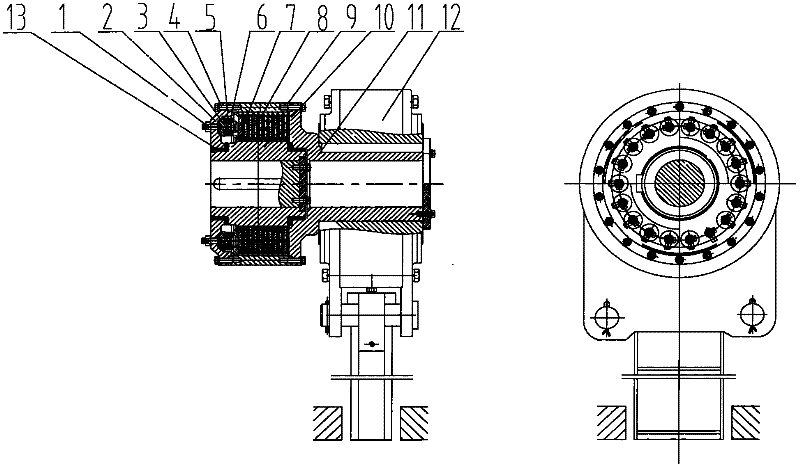 Torque-limiting-type contact non-return device