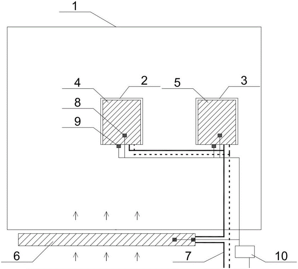 Data center liquid cooling and air cooling combined cooling device