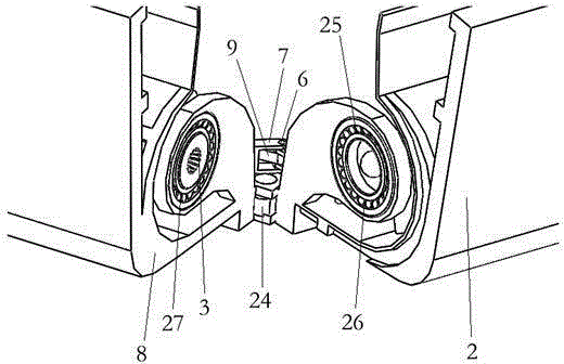 Folding corn header and docking mechanism thereof