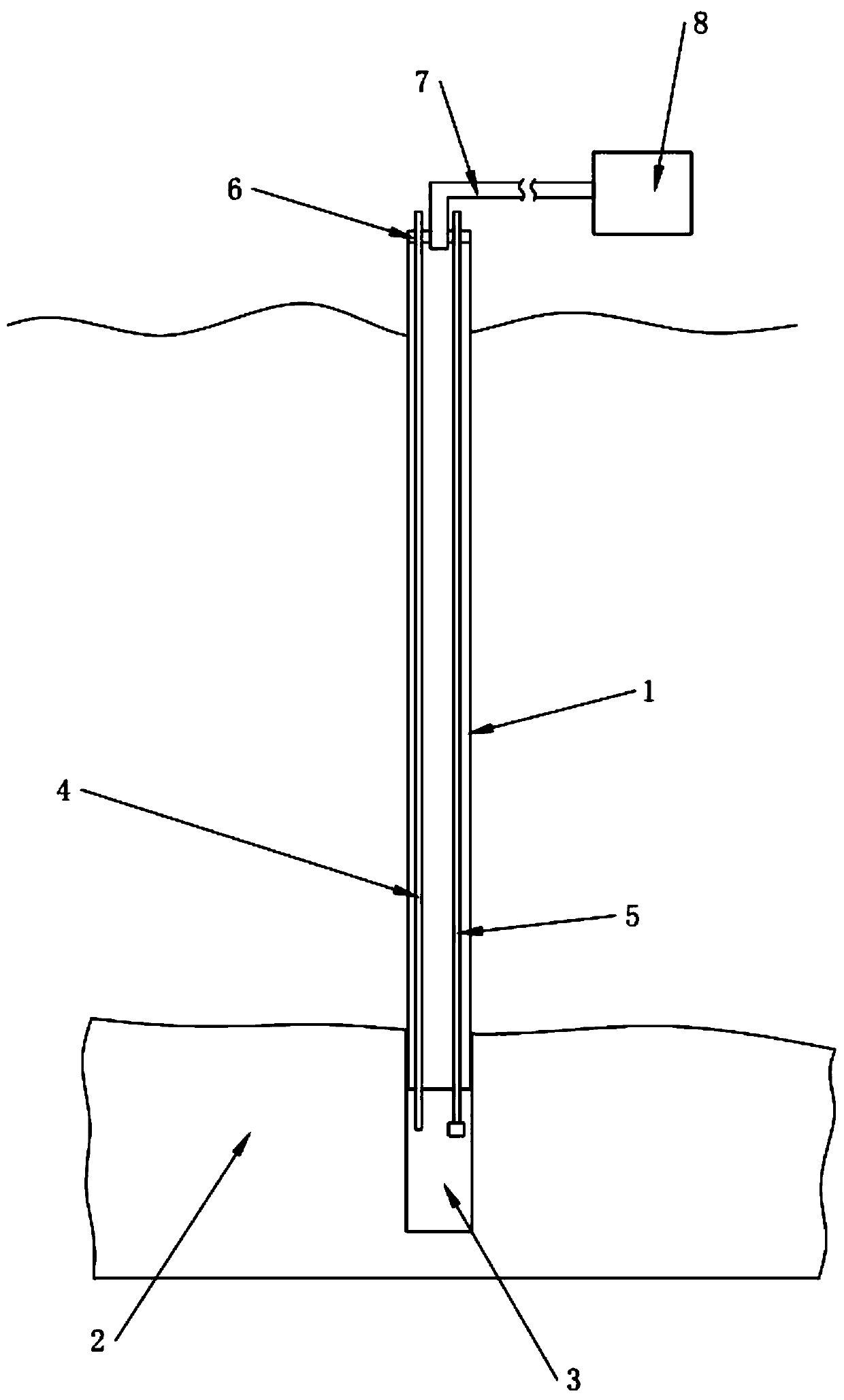 Submarine flammable ice mining method and device