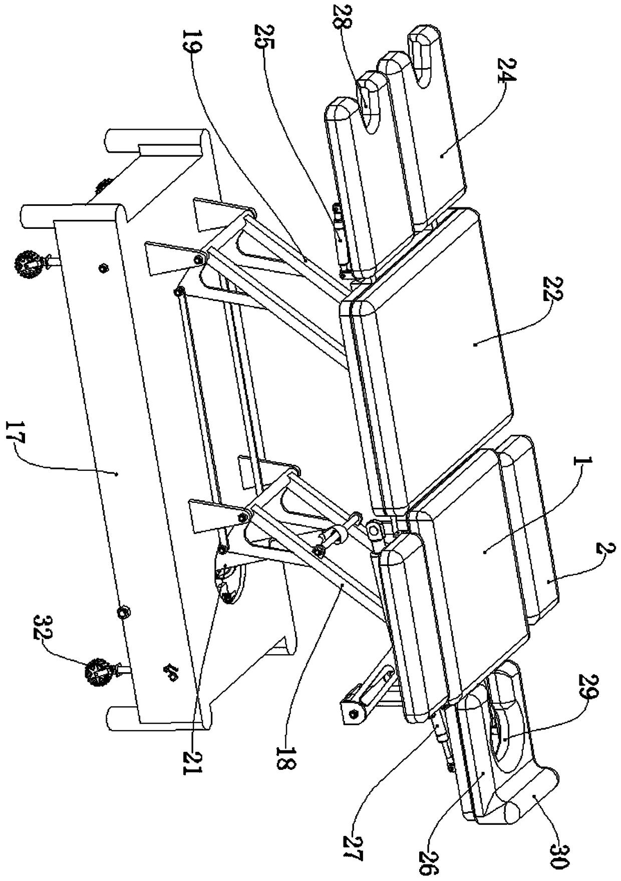 Multi-position manipulative therapy bed and application method thereof