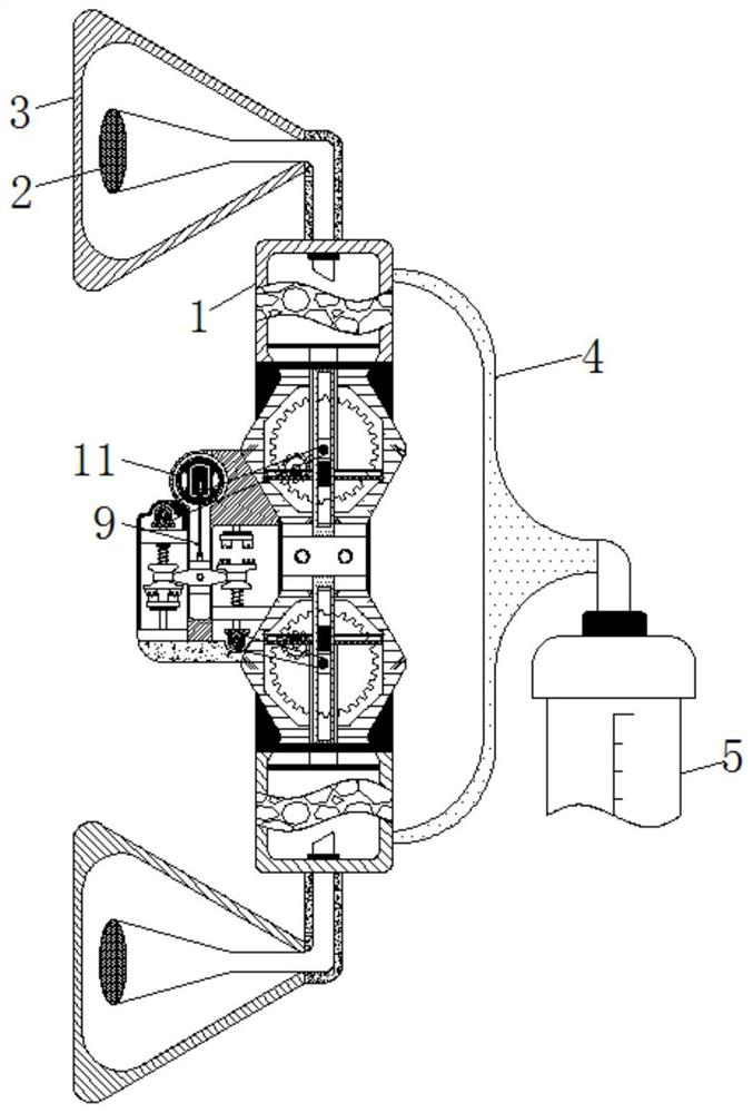 Double-pump sequential milk sucking device