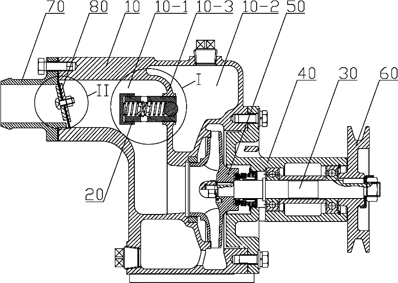 Diesel engine and seawater pump thereof