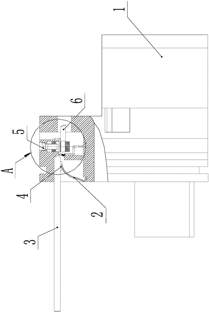 An ammeter terminal block