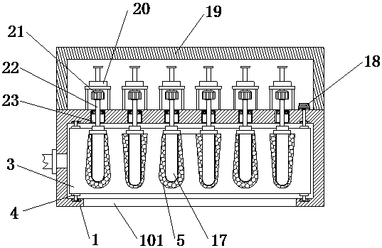 Pre-operation hand cleaning and disinfecting device