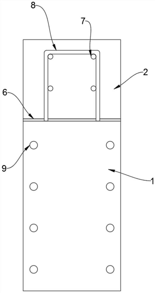 Connecting structure of precast concrete beam and cast-in-place column and construction method thereof