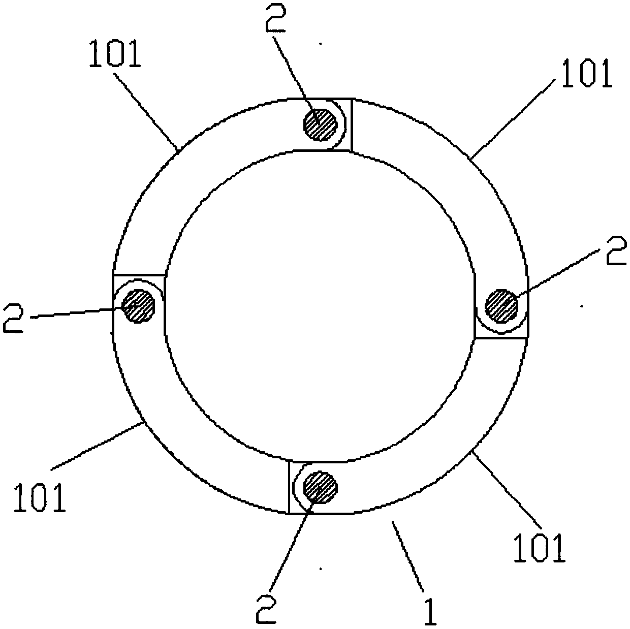 Components of glazed tile for protecting tree trunk