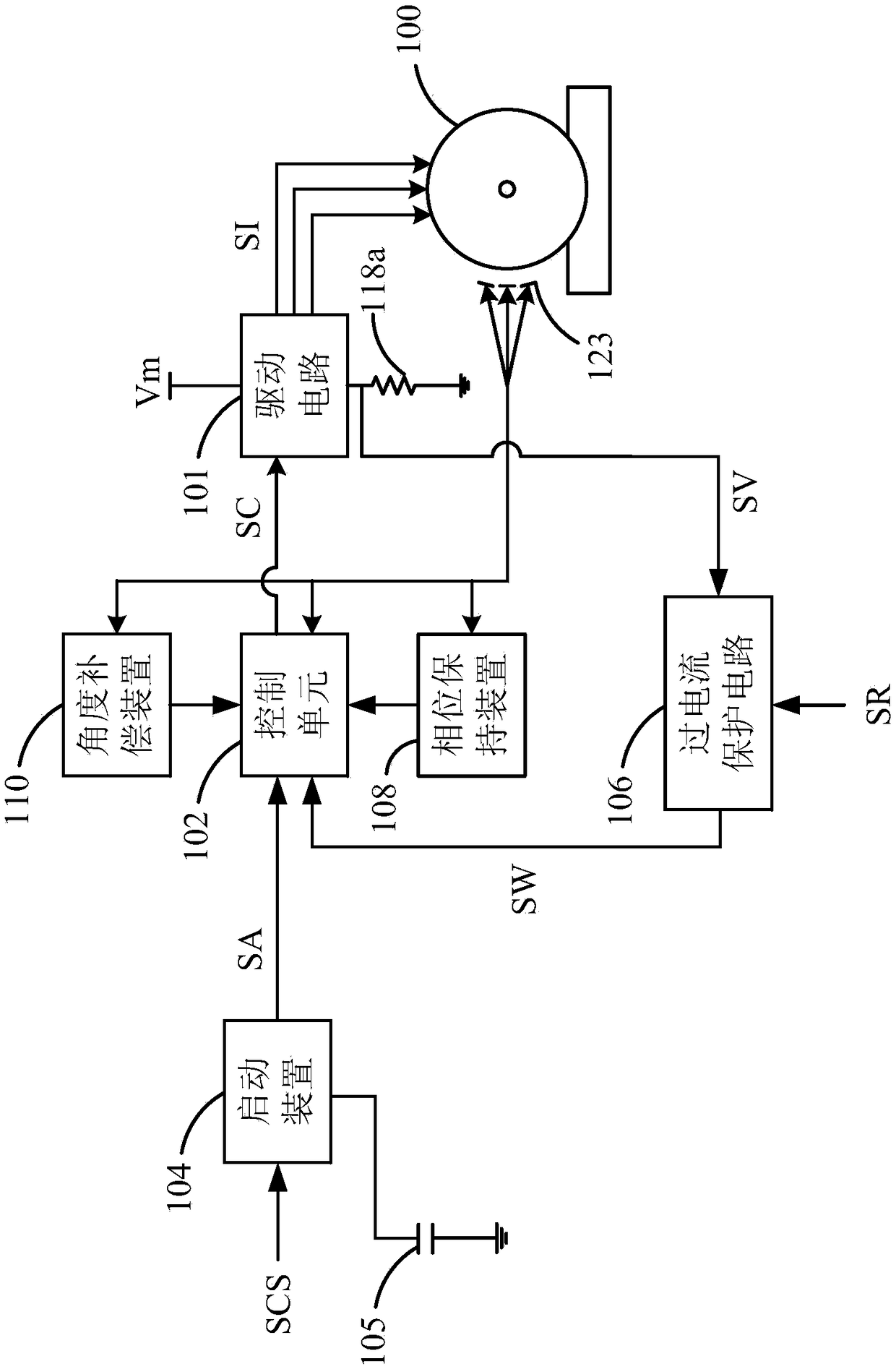 Three-phase DC brushless motor control system