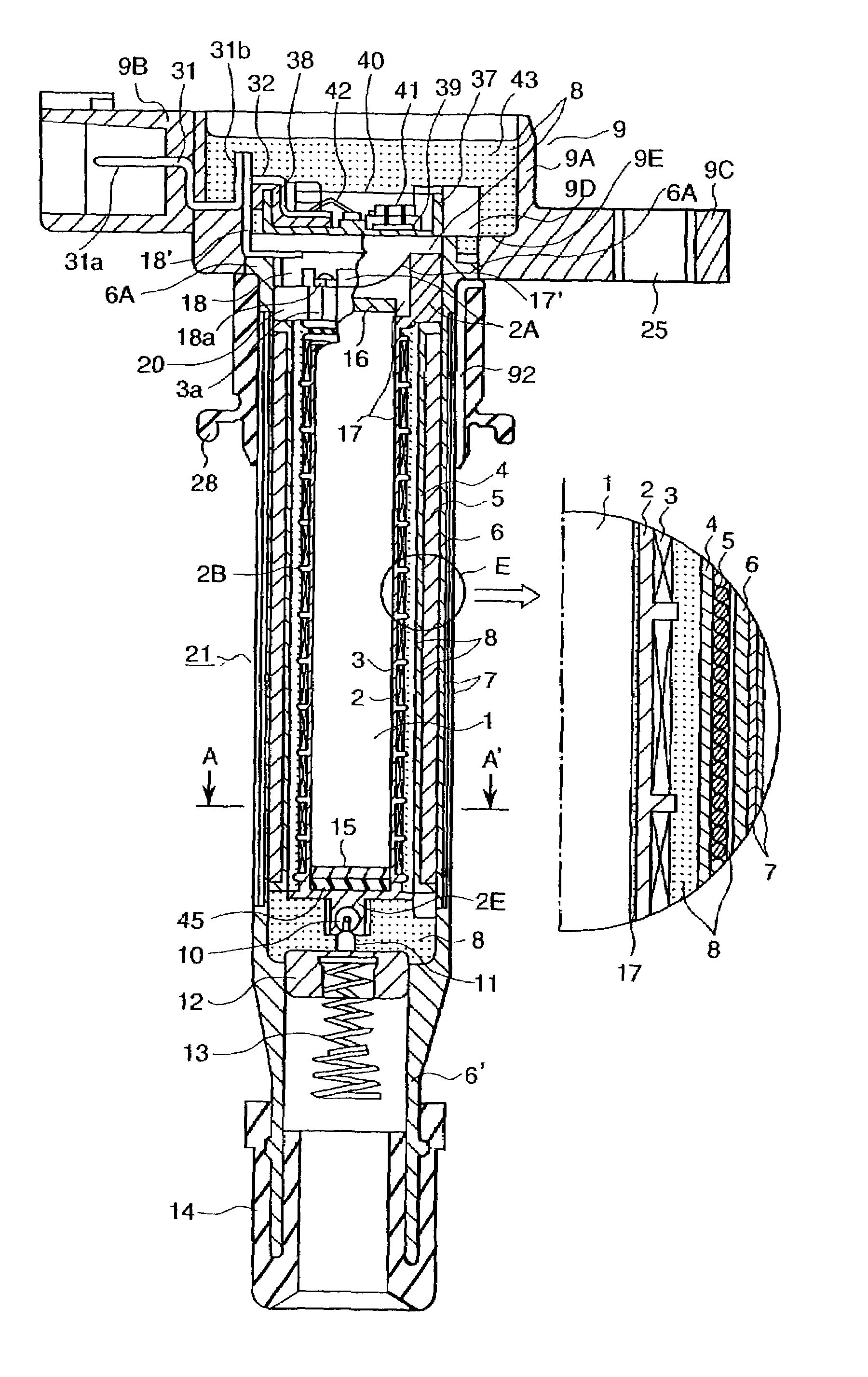 Ignition coil for use in engine and engine having plastic cylinder head cover