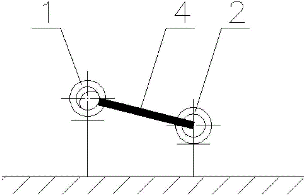 Device for solving problem of local differential settlement of pipeline through two rotating compensation devices