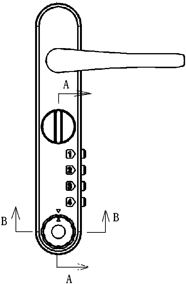 Password doorlock with lateral button