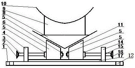 A fixed pipe support