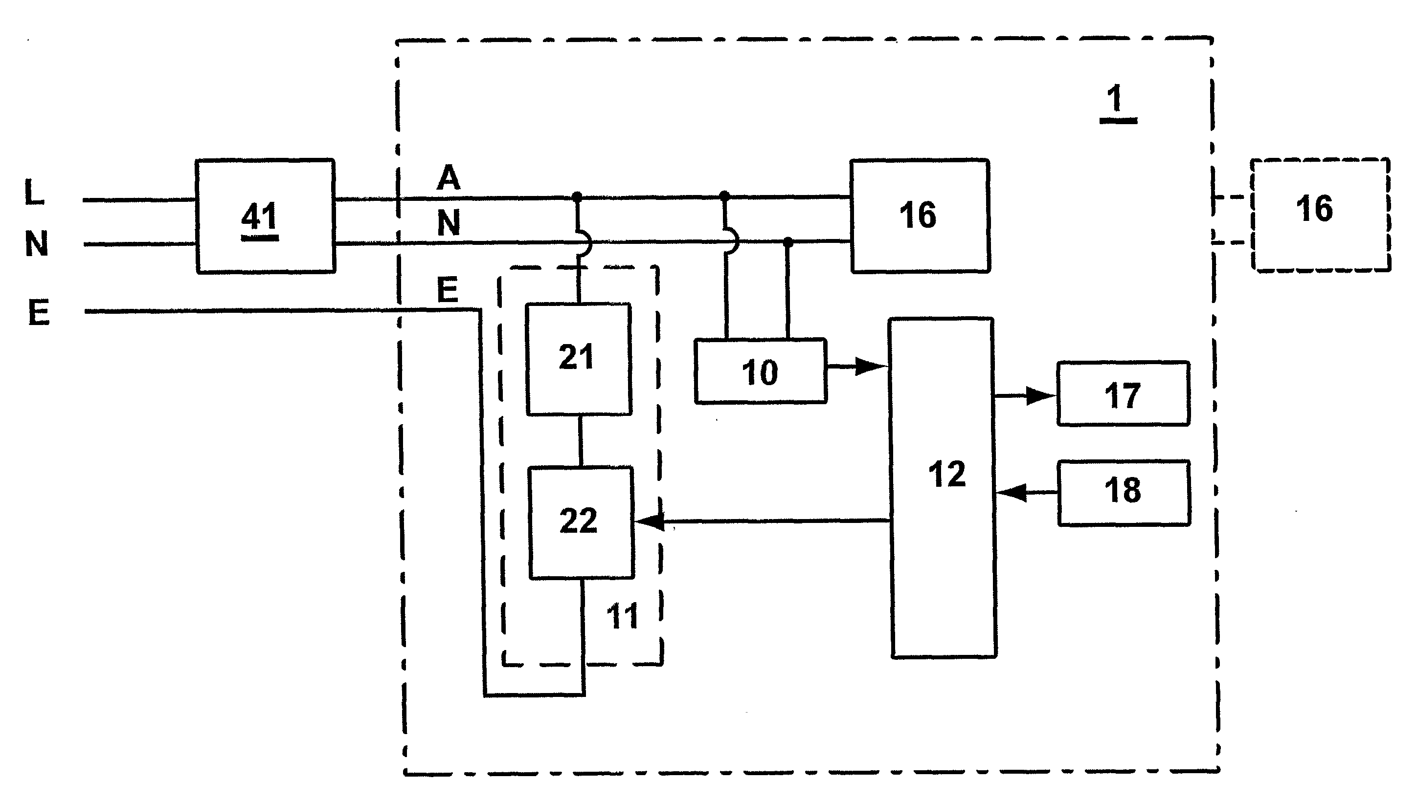 Overvoltage and/or undervoltage protection device