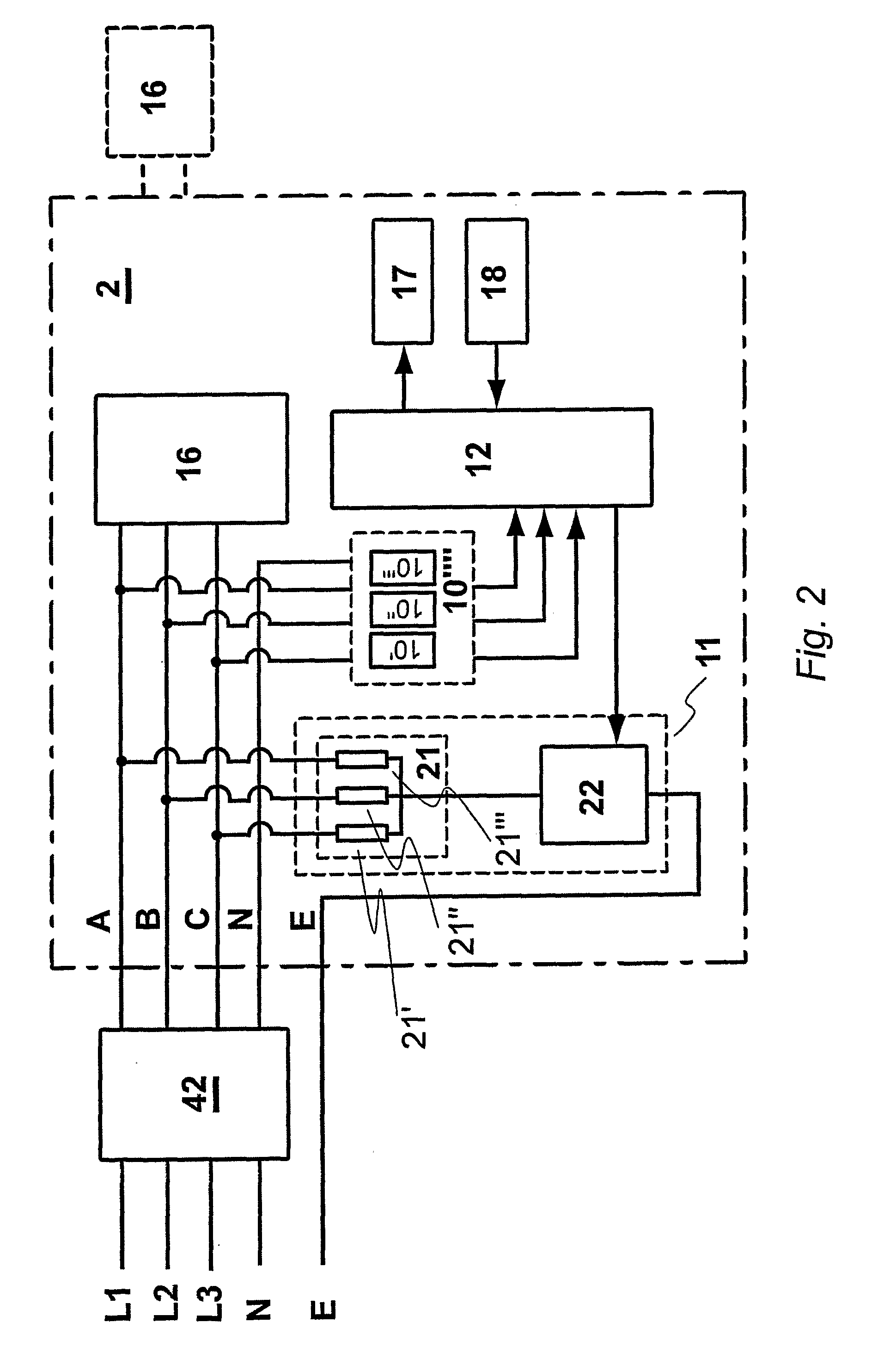 Overvoltage and/or undervoltage protection device