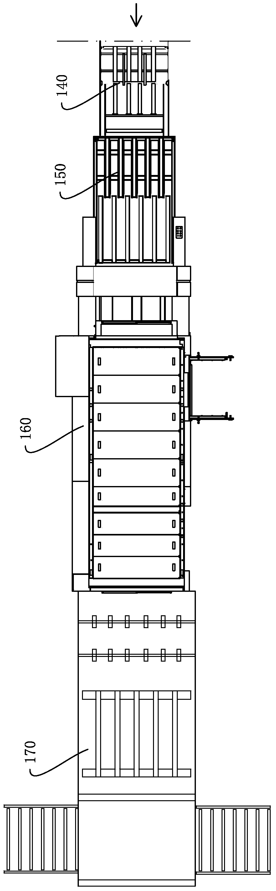 Color printing corrugated box linkage production method and production line