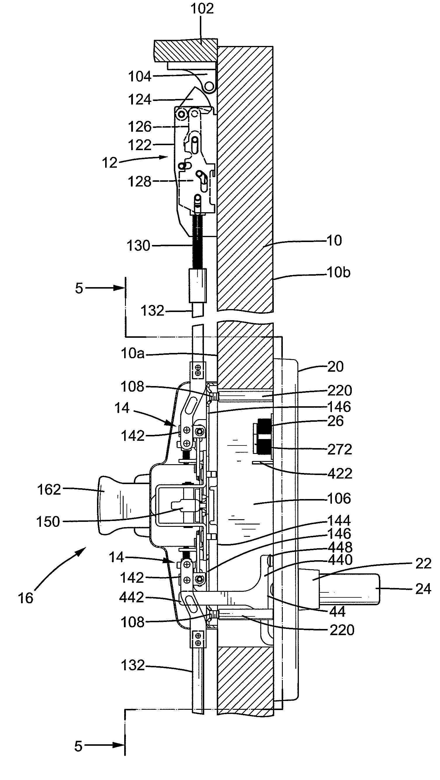 Outer operational device for panic exit door lock