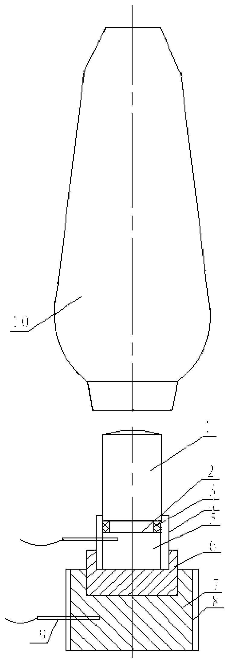 Impact and thermal force composite testing device of explosive