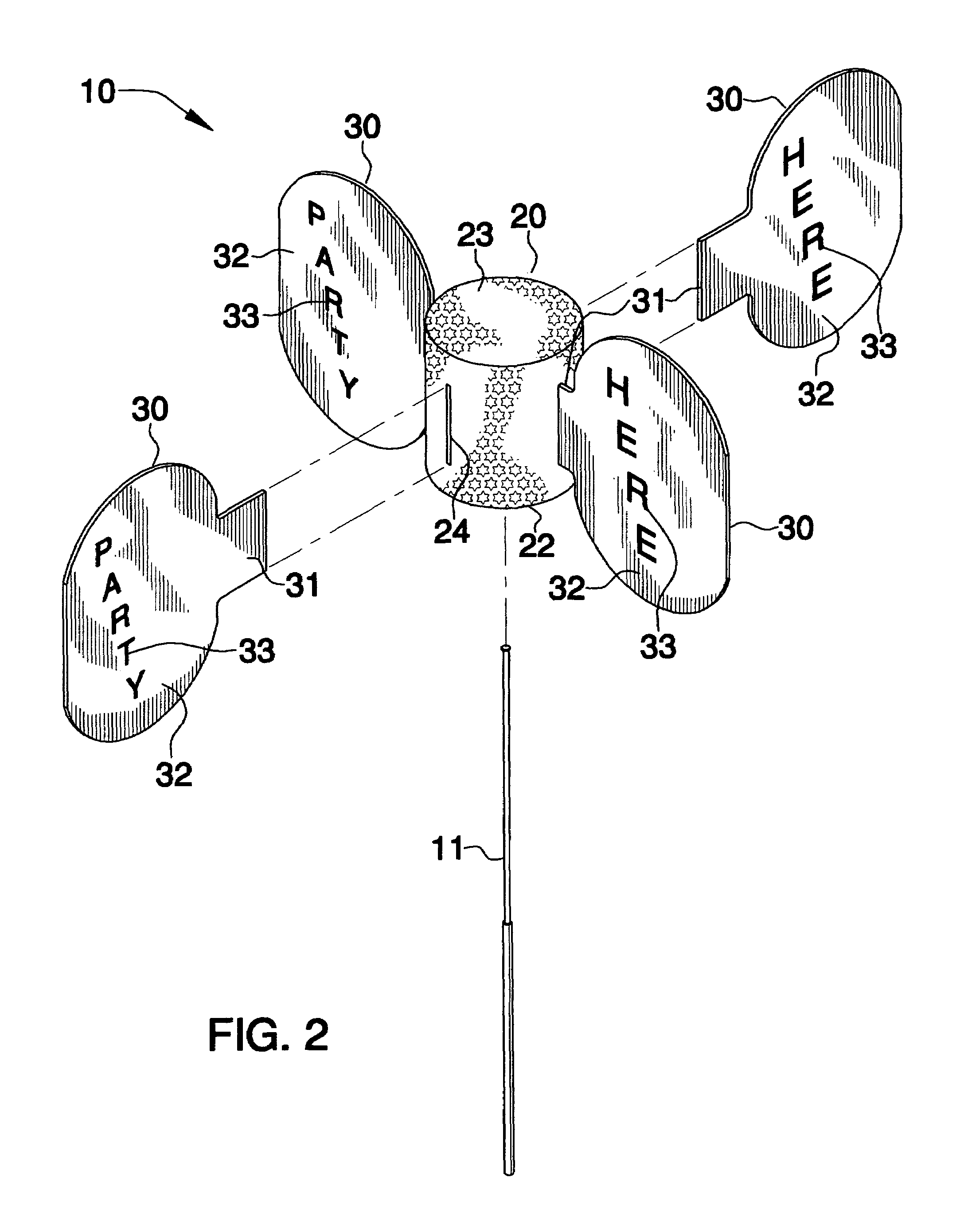 Antenna-mounted sign for vehicles