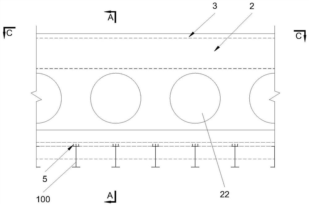 Rail transit steel-concrete composite beam with sound insulation function