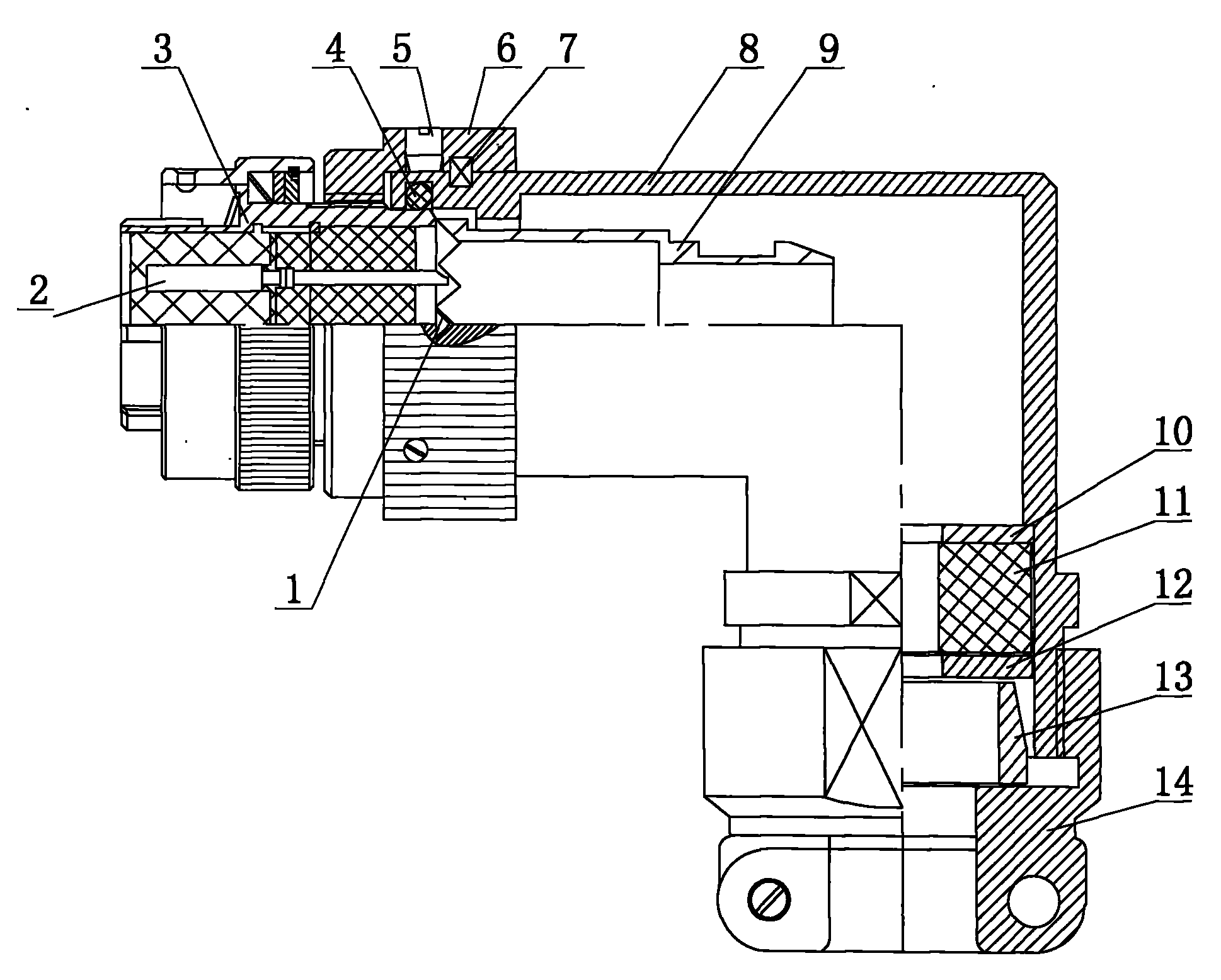 Water-proof cable tail clip for circular electric connector