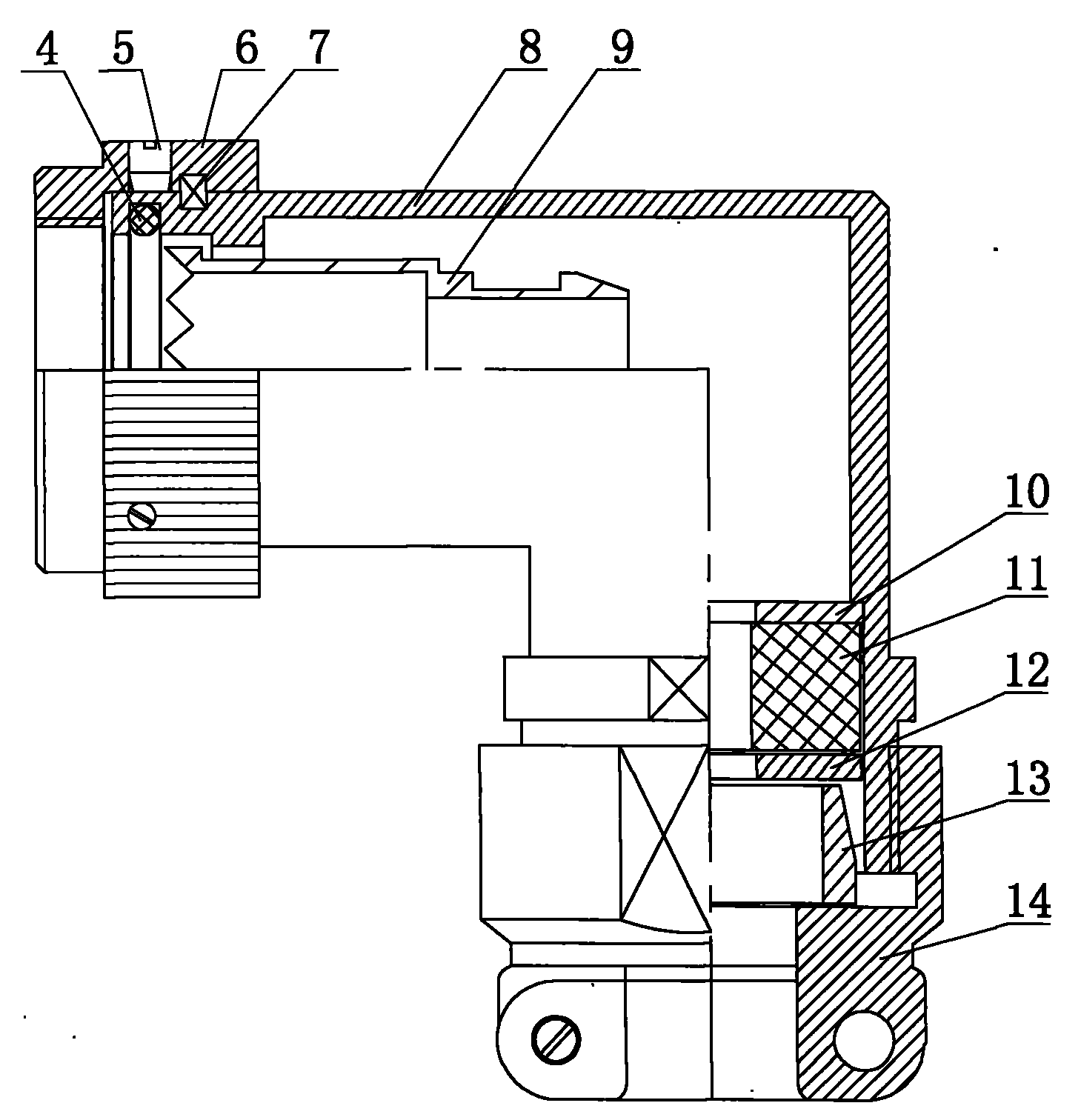 Water-proof cable tail clip for circular electric connector