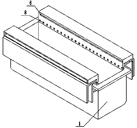 A hot-dip galvanized air curtain side suction zinc fume environmental protection device