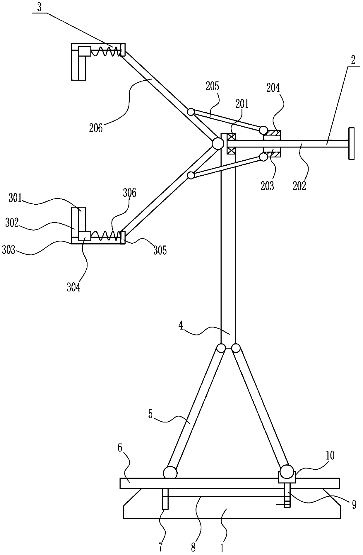 Clamping device for an ophthalmic vision chart