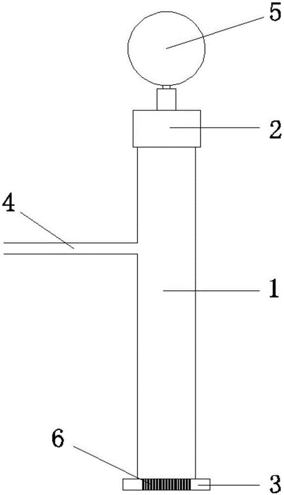 Grouting material pressure filter testing device and method