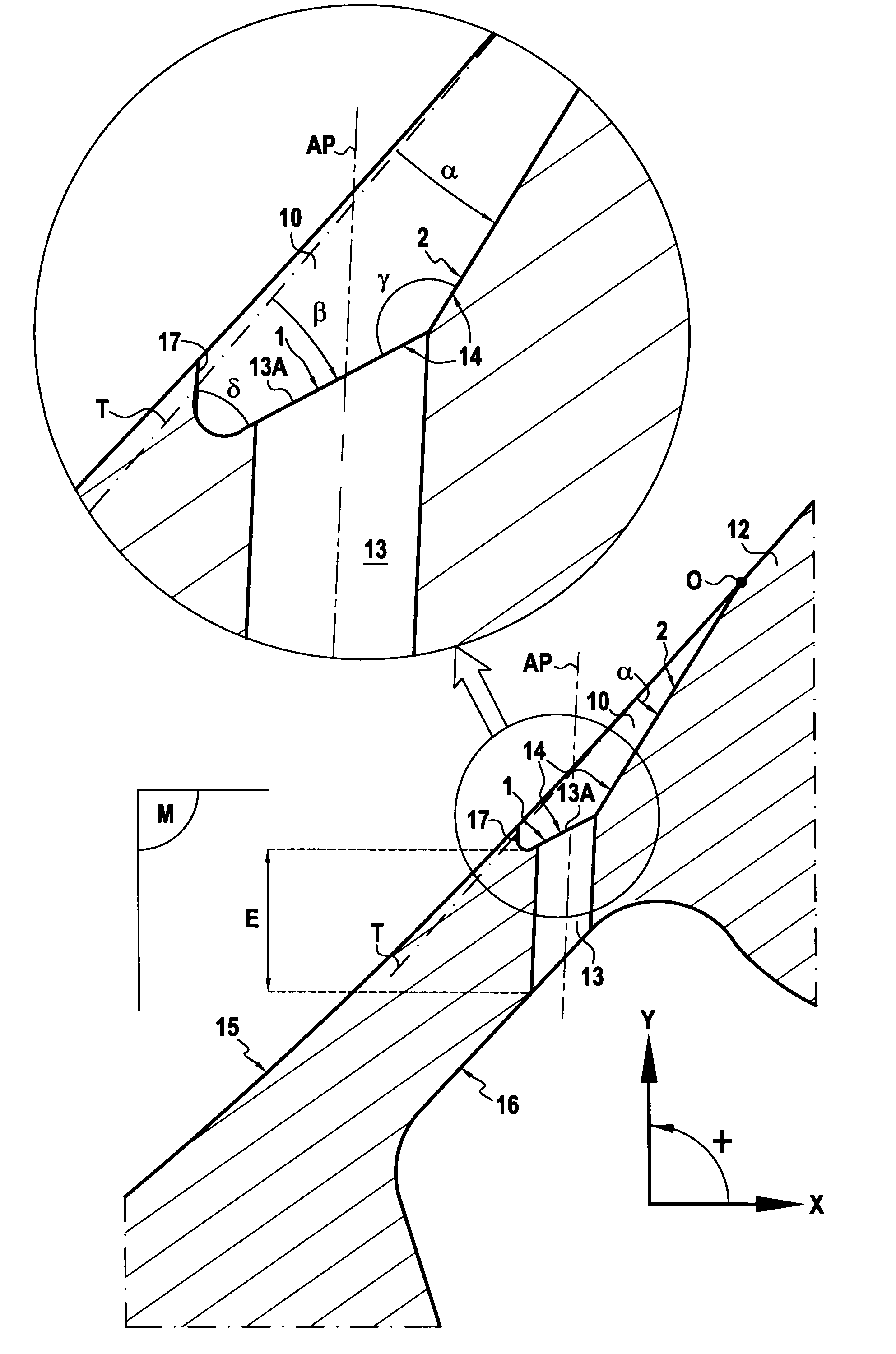 Cooling channel formed in a wall