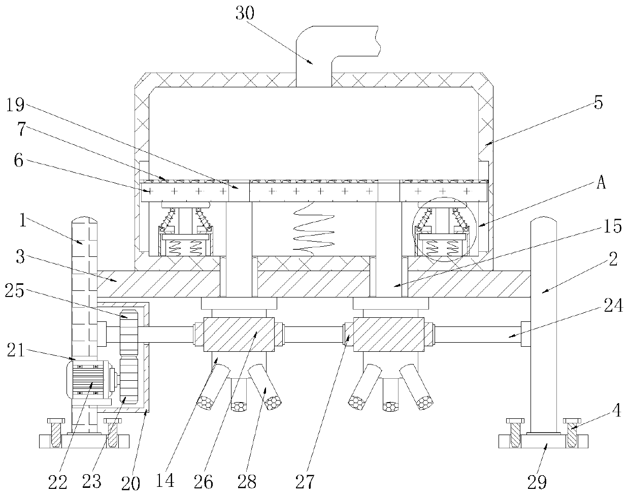 Water-saving drip irrigation system for irrigation by utilizing water source drop