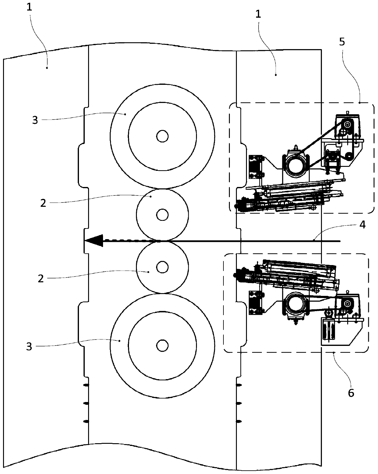 Automatic polishing device for cold rolling roller surface waste