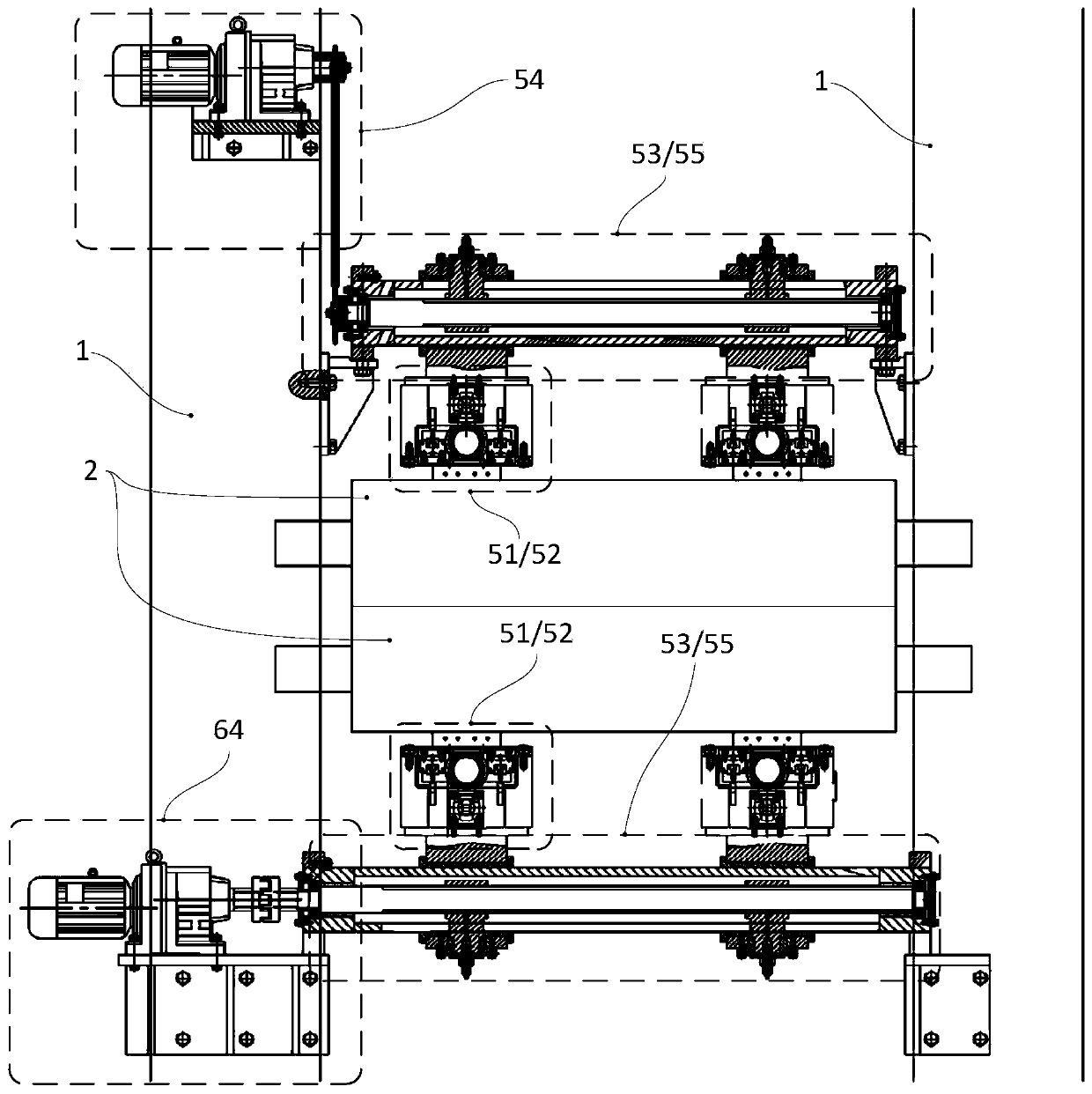 Automatic polishing device for cold rolling roller surface waste