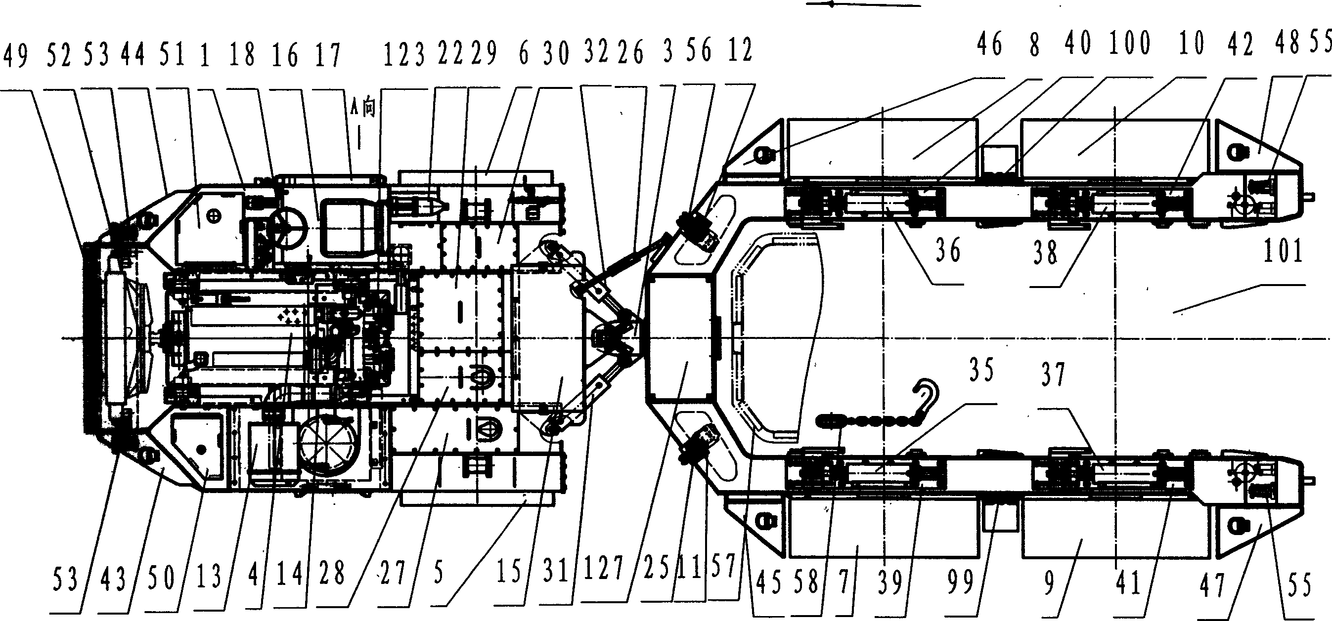 Explosion-proof support transporting vehicle for coal mine