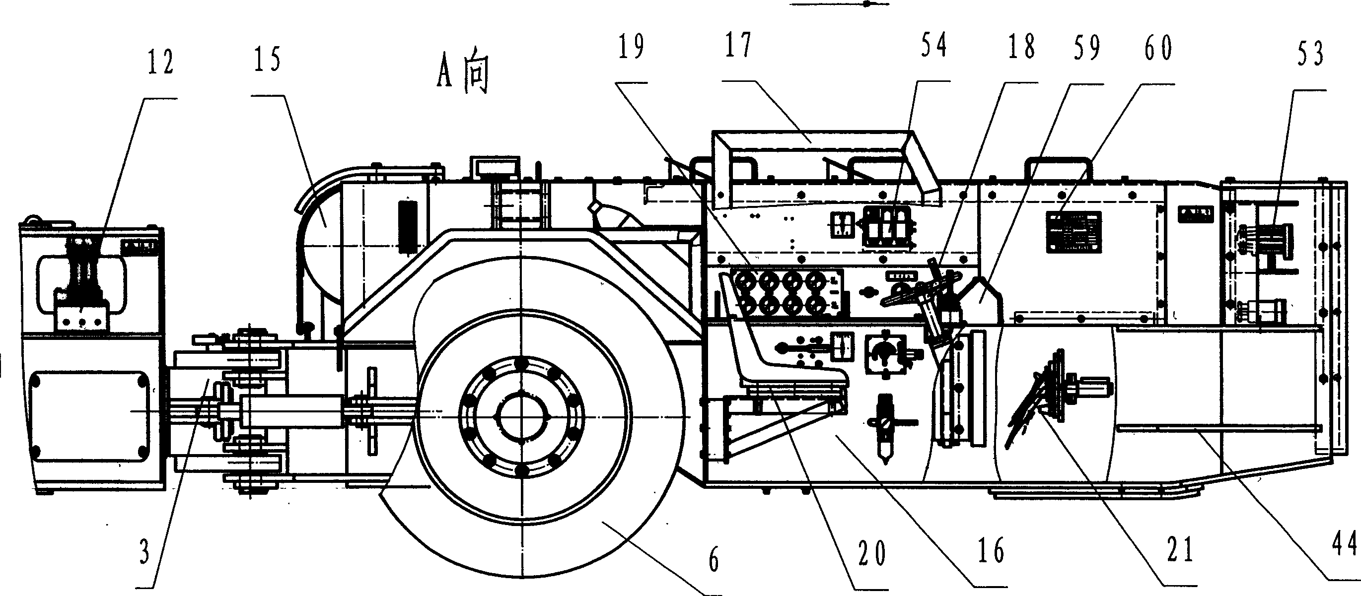 Explosion-proof support transporting vehicle for coal mine