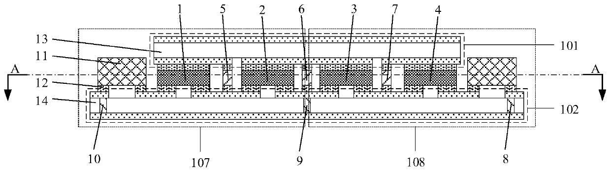 Double-sided heat dissipation full-bridge power module based on GaN device