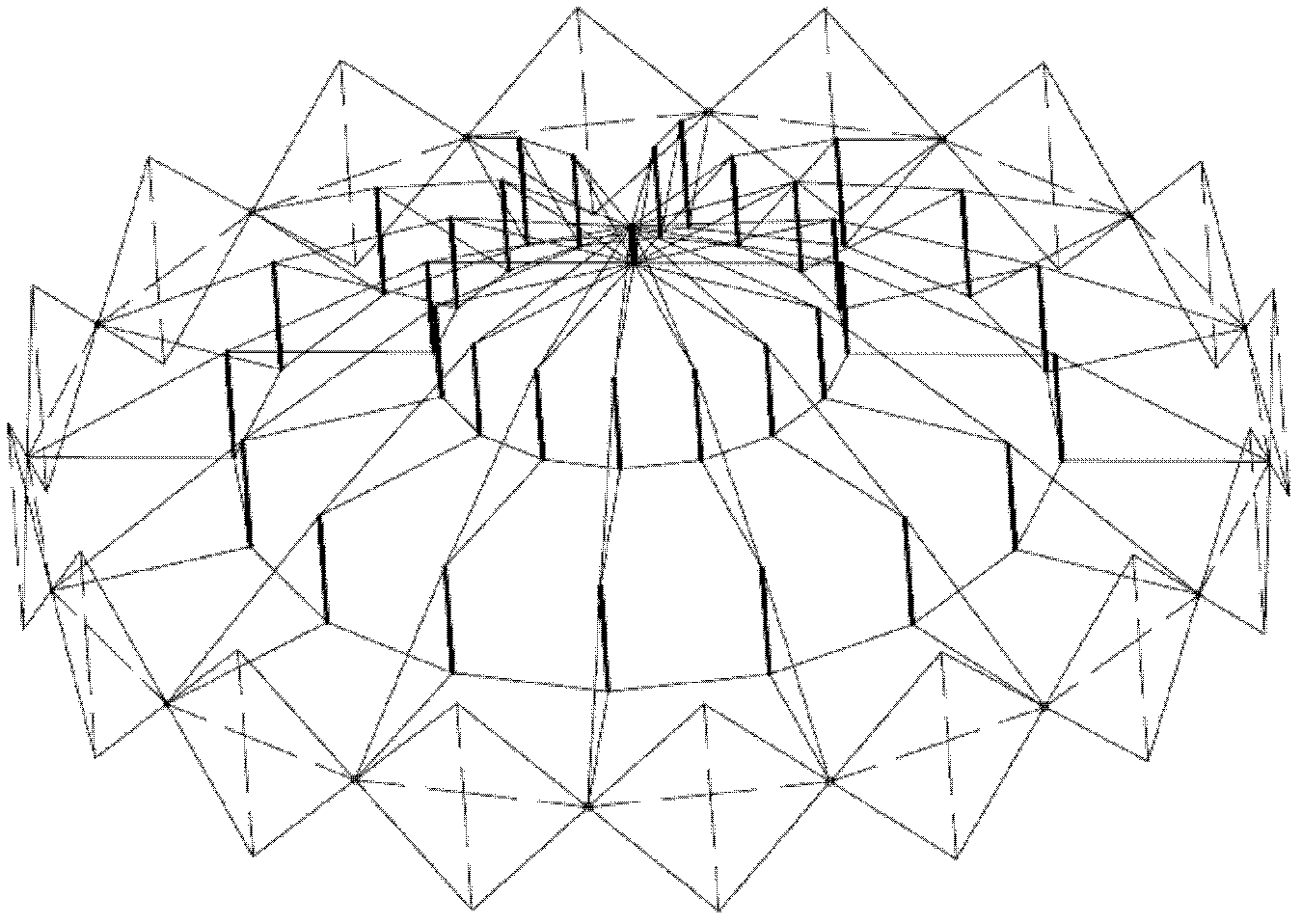 Deployable cable pole dome structure