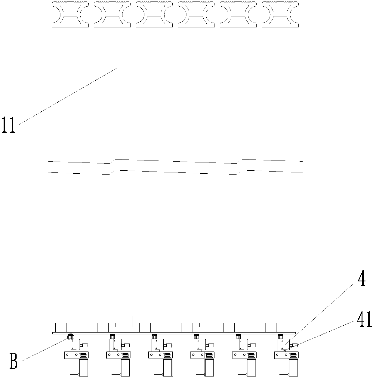 Near-line magnetic disk array library with contact points