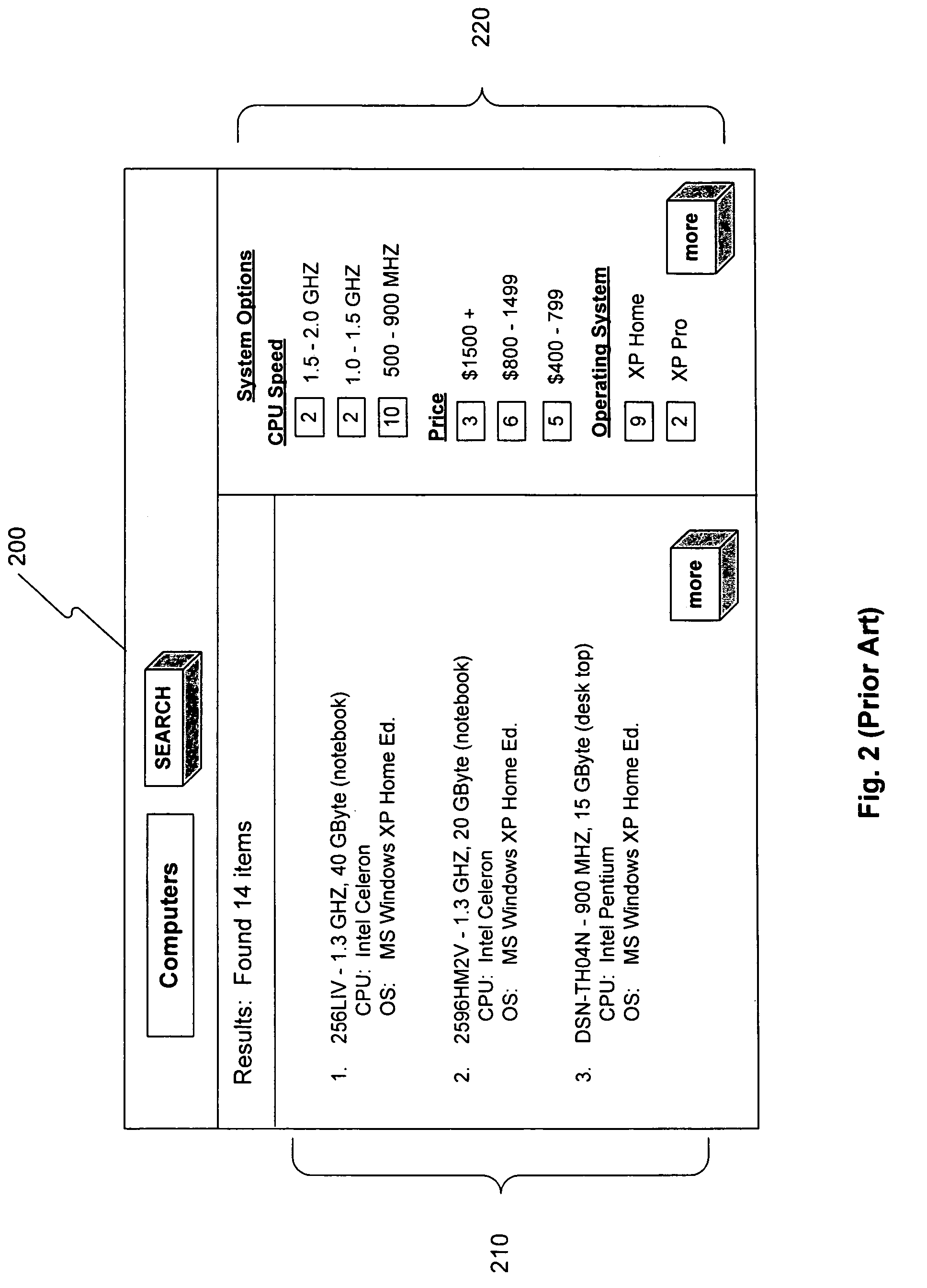 User-friendly search results display system, method, and computer program product