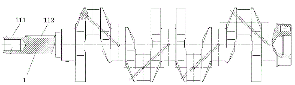 Crankshaft front-end structure of diesel engine