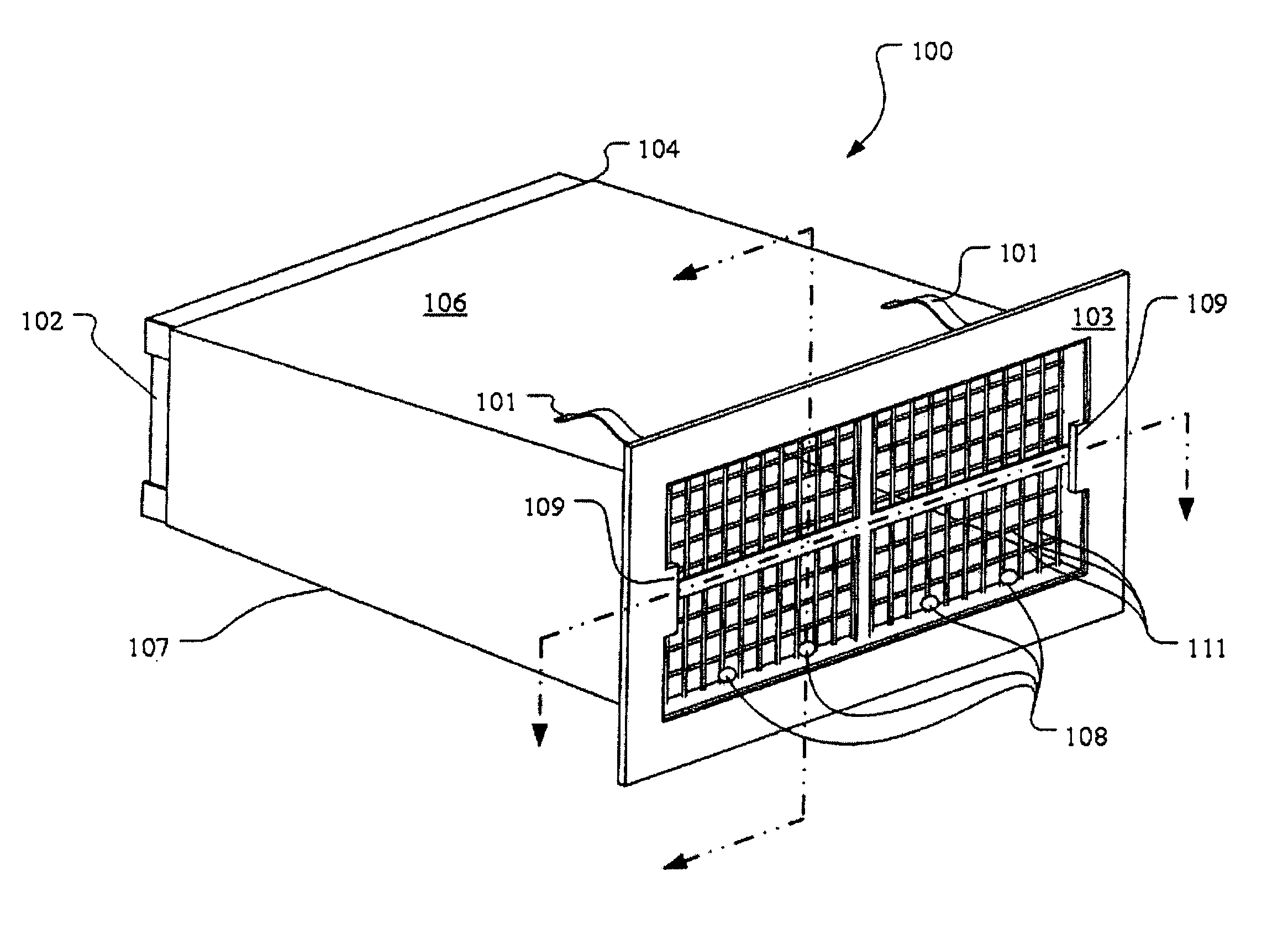 Removable vent having a filter for use in a building foundation